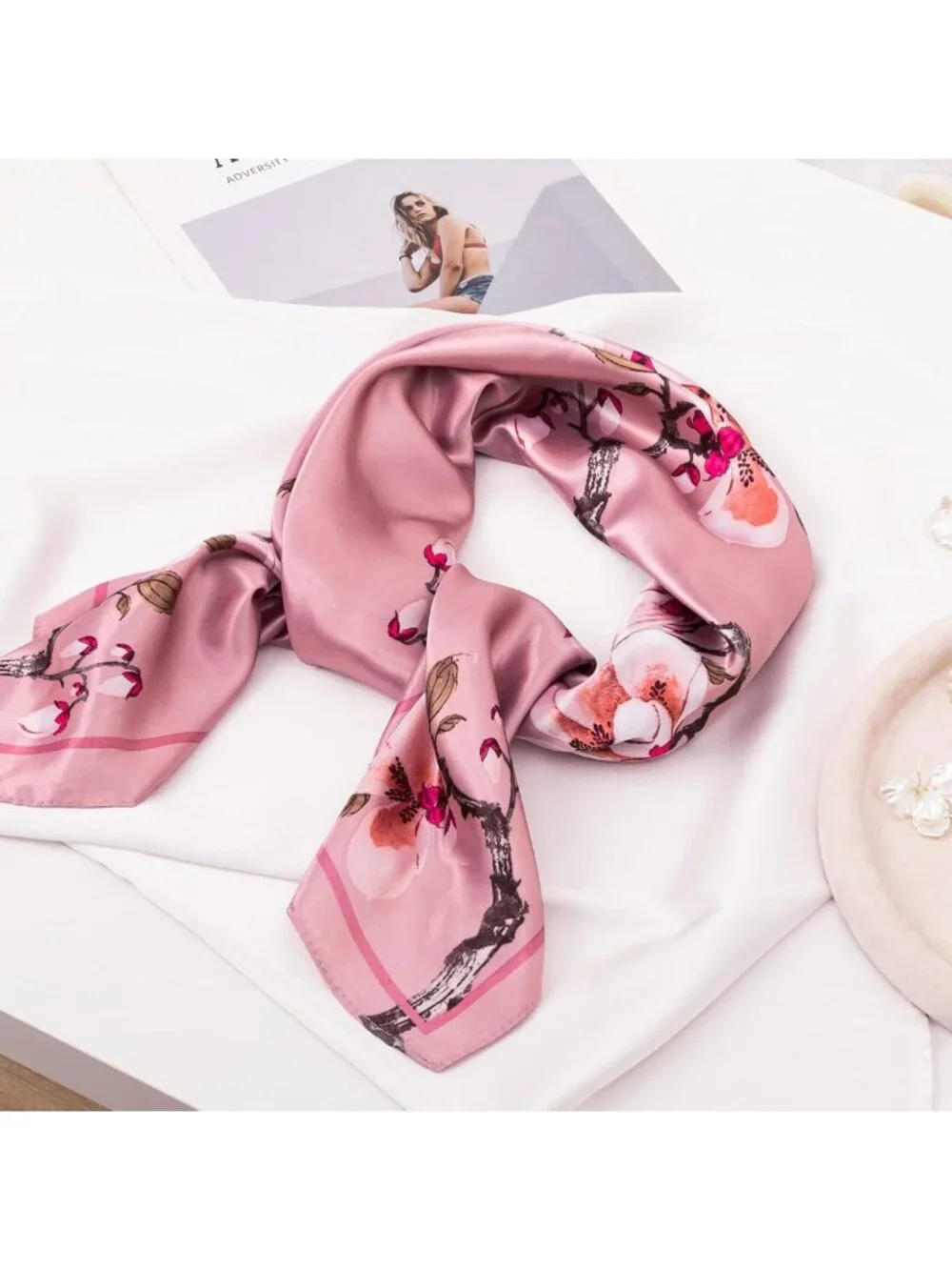 Silk Feel Hair Scarves for Women - 4PCS Stylish Head Scarves, 35” Fashion